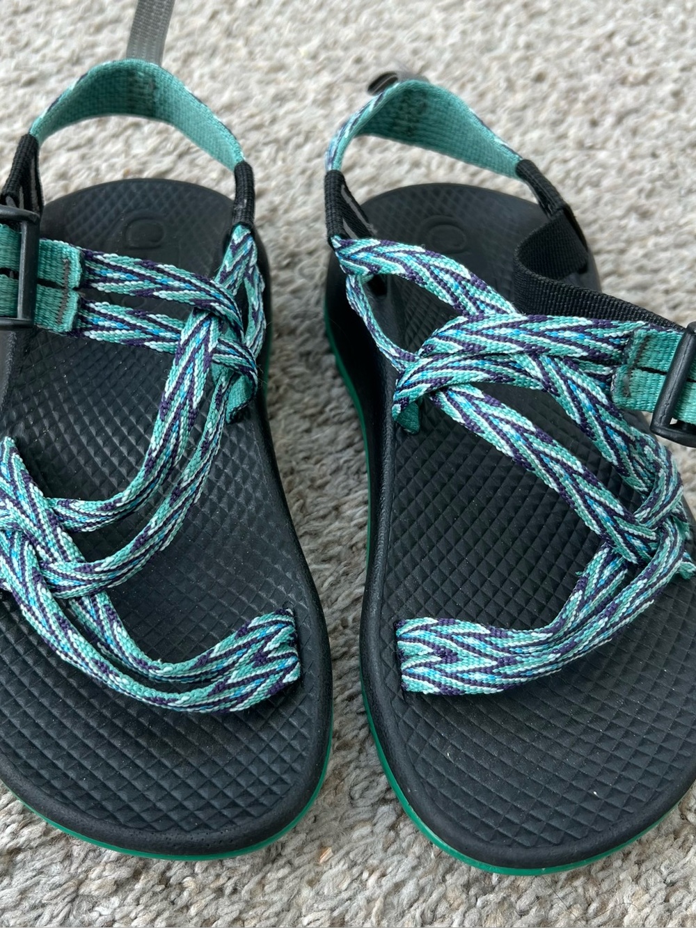 Chaco Kids Teal & Black Outdoor Water Sandals Size 1